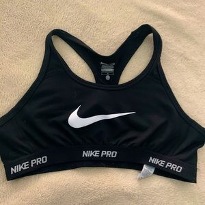 Black Nike sports bra